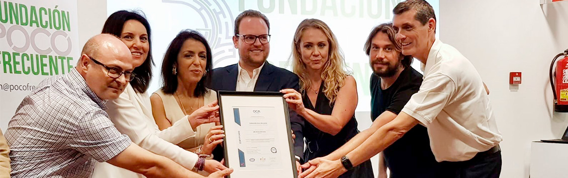 Certificado de calidad para la Fundación Poco Frecuente