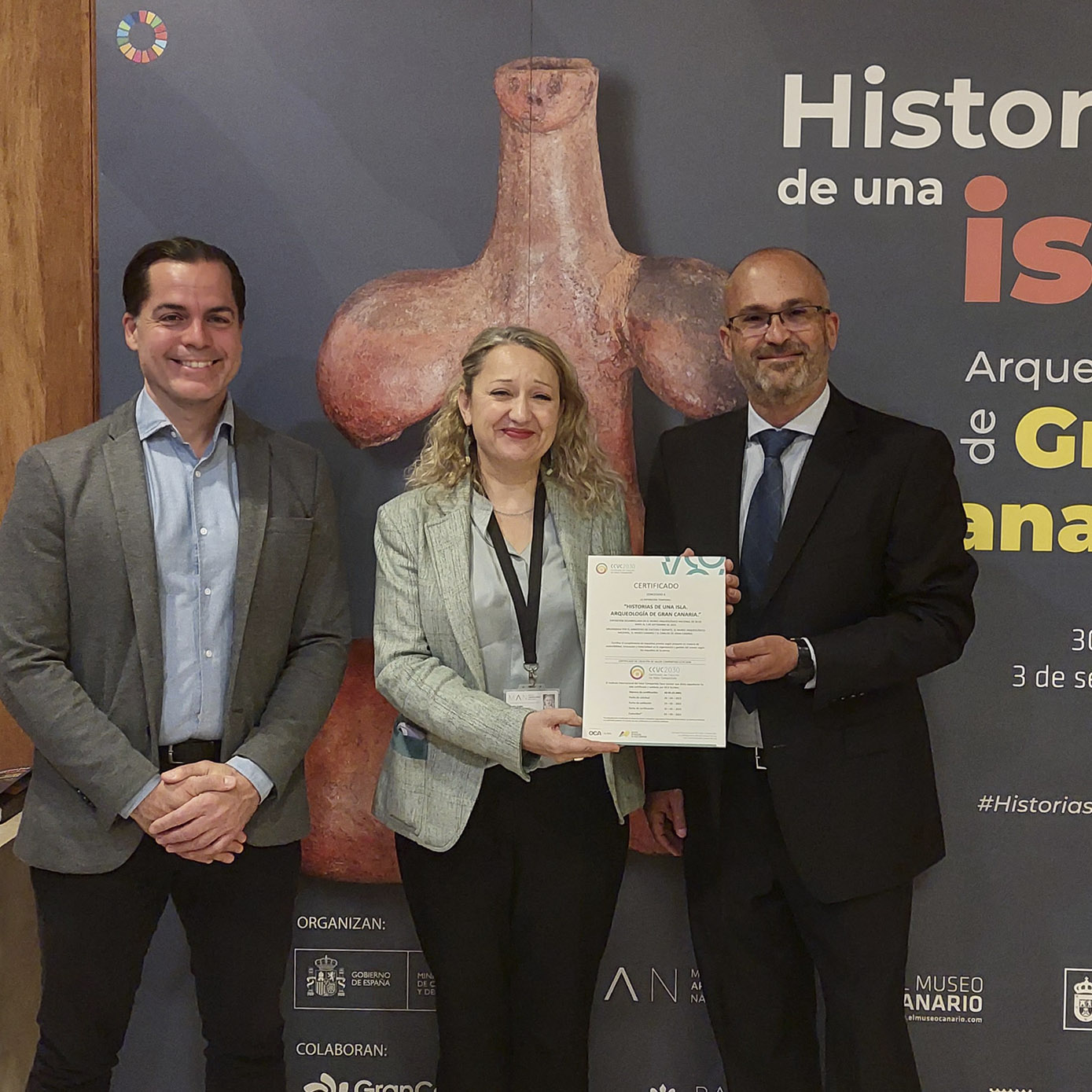 OCA Global valida el proyecto de sostenibilidad de la exposición temporal «Historias de una isla. Arqueología de Gran Canaria»